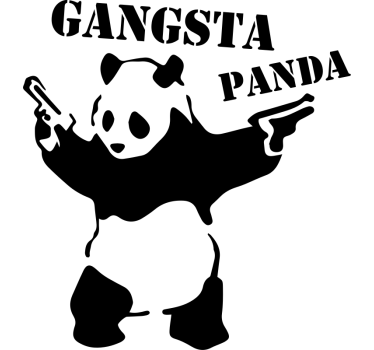 Autostickers Gangsta panda - TenStickers
