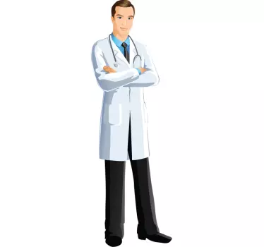 Medisch dokter man sticker - TenStickers