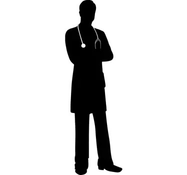 Mannelijke dokter silhoutte sticker - TenStickers