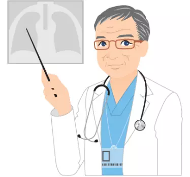 Muursticker Dokter met Röntgenfoto - TenStickers