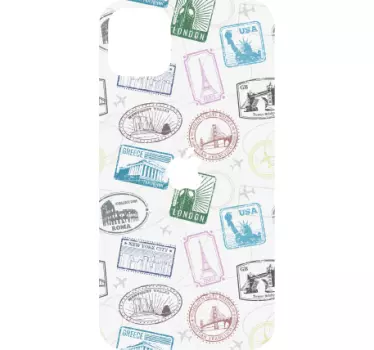Iphone sticker reisstempelcollectie - TenStickers