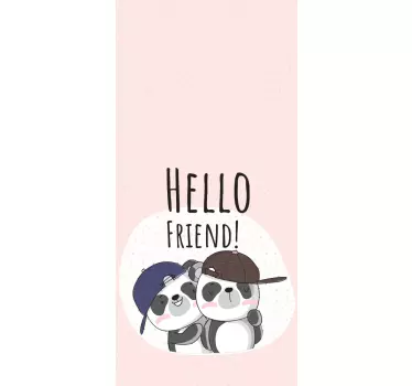 Huawei sticker pandas omhelzen elkaar - TenStickers