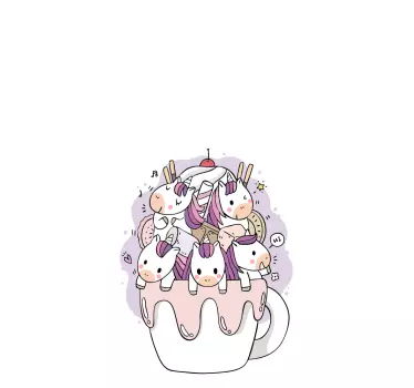 Huawei sticker eenhoorn cupcake verrukking - TenStickers