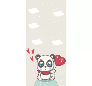 Huawei sticker schattige panda liefde - TenStickers