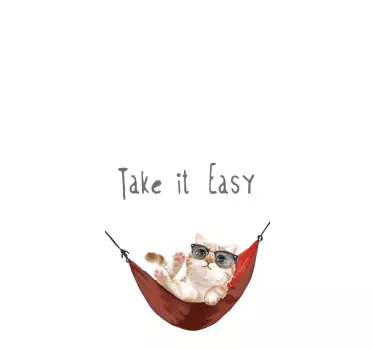 Huawei sticker hangmat voor katten met chill effect - TenStickers