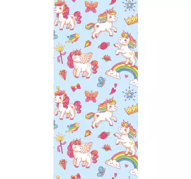 Huawei sticker thema van grappige eenhoorns - TenStickers