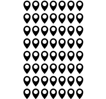 Sticker aanduiden van plaatsen - TenStickers