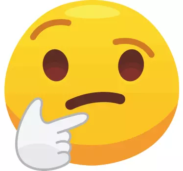 Wanddecoratie stickers Nieuwsgierig emoji-ontwerp - TenStickers