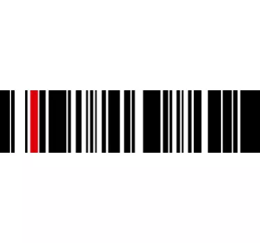 Sticker Barcode Hoofdeinde Bed - TenStickers