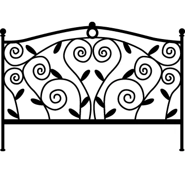 Muursticker hoofdeinde bed smeedijzer - TenStickers