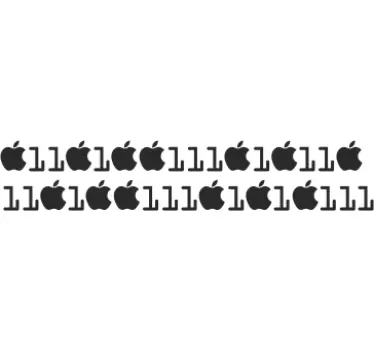Laptopsticker Apple sjabloon - TenStickers