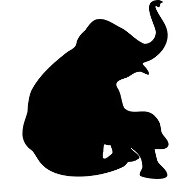 Krijtbord sticker olifant silhouet - TenStickers