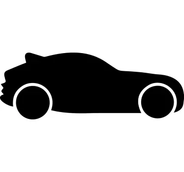 Krijtbord sticker sportieve auto silhouet - TenStickers