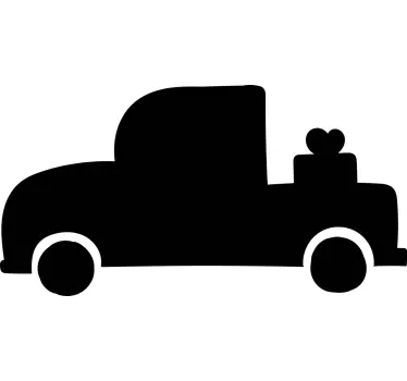 Krijtbord sticker klassieke voertuig silhouet - TenStickers