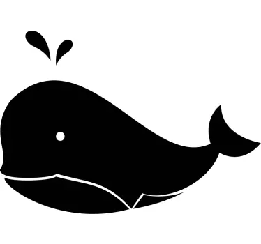 Krijtbord sticker walvis silhouet ontwerp - TenStickers