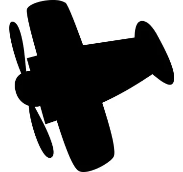 Krijtbord sticker vliegtuigsilhouet ontwerp - TenStickers