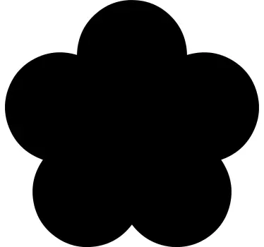 Krijtbord sticker bloemenvorm overlay - TenStickers