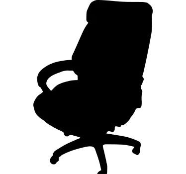 Krijtbord sticker kantoorstoel silhouet - TenStickers