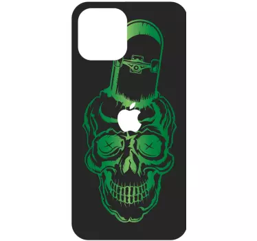 Iphone sticker groen skull design - TenStickers