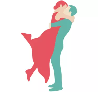 Romantische kus sticker - TenStickers