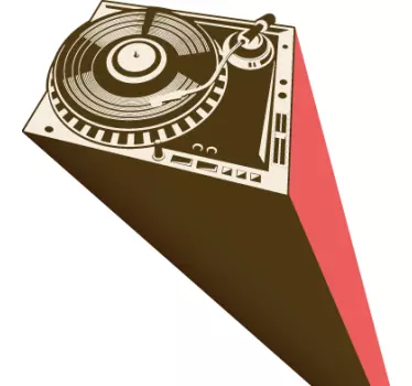 Draaitafel DJ sticker - TenStickers