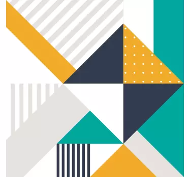 Sticker geometrische vormen dappere vormcompositie - TenStickers