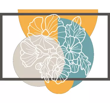 Etalage sticker bloemvormig ontwerp - TenStickers