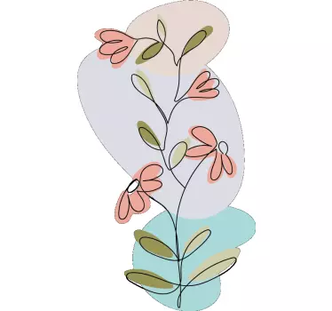 Etalage sticker bloemrijke abstracte vormen - TenStickers