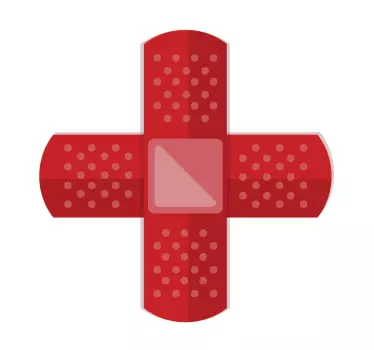 Rode pleister sticker - TenStickers