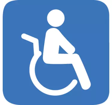 Sticker Invalide Toilet of Ruimte - TenStickers