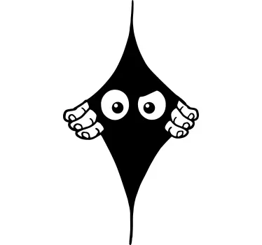 Laptop sticker Grappige monocolor glurende ogen - TenStickers