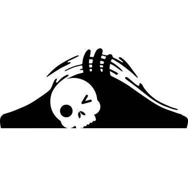 Autosticker creepy skull wave - TenStickers