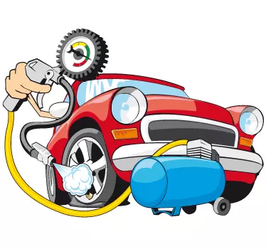 Auto hogedruk sticker - TenStickers