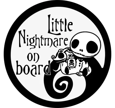 Baby aan boord sticker Kleine nachtmerrie aan boord - TenStickers