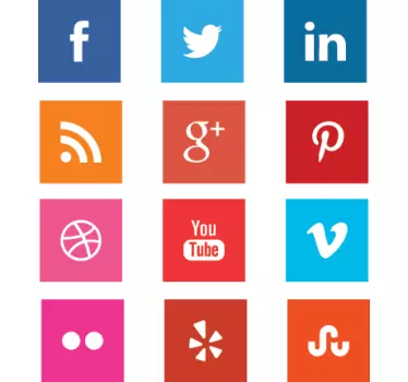 Sticker RRSS social media - TenStickers