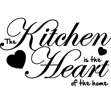 Muursticker keuken heart quote tekst sticker engels - TenStickers