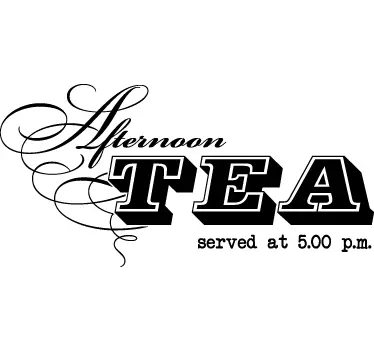 Afternoon Tea Muursticker - TenStickers