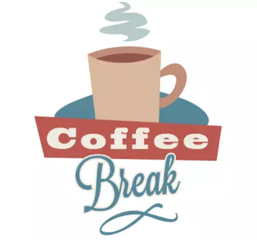 Etalage sticker coffee break - TenStickers