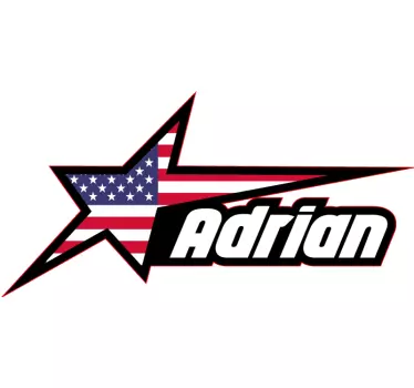 Ster verenigde staten sticker met naam - TenStickers
