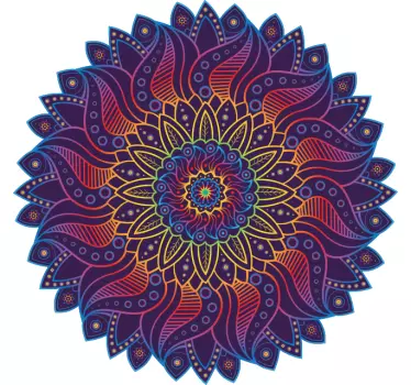 Sticker geometrische vormen stralend bloem mandala - TenStickers