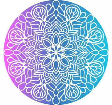Sticker geometrische vormen vivid circulaire motief - TenStickers