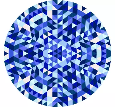 Sticker geometrische vormen cirkelvormig blauw patroon - TenStickers