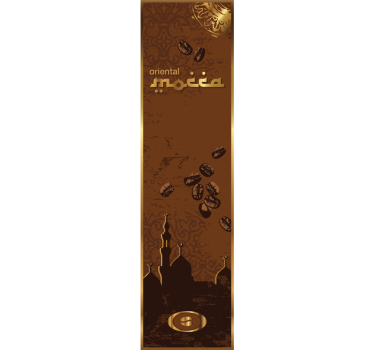 Koelkast sticker koffie oriental - TenStickers