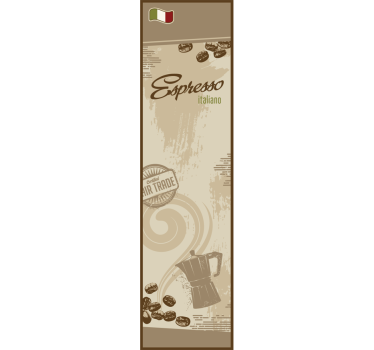 Italiaanse Espresso koffie koelkast sticker - TenStickers