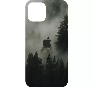 Iphone sticker mistige boslandschap - TenStickers