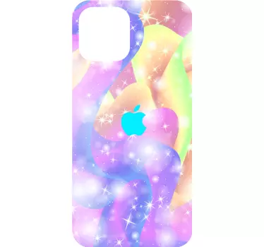 Sprankelende kleurgolven iPhone sticker - TenStickers