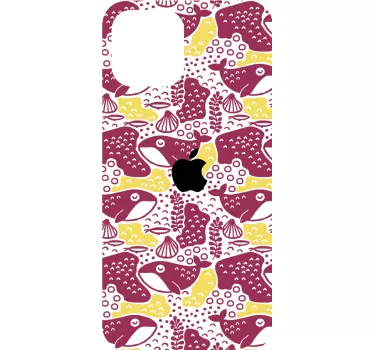 Kleurrijk vispatroon iPhone sticker - TenStickers