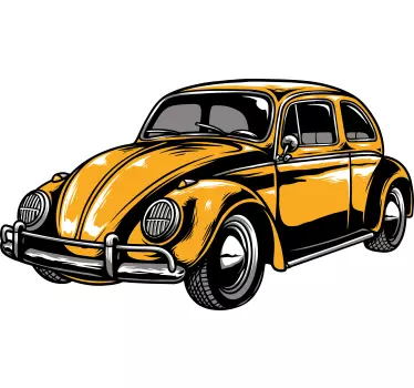 Klassieke kever auto sticker - TenStickers