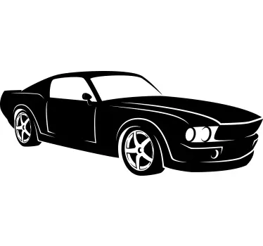Klassieke schets auto sticker - TenStickers