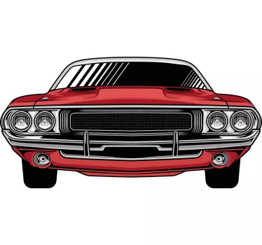 Vintage rood ontwerp auto sticker - TenStickers